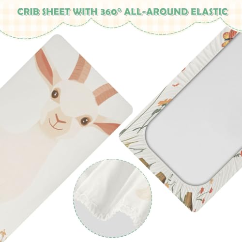 Parure de lit imperméable bébé garçon chèvre blanc 132x71 - 5