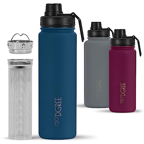 720°DGREE Vaccum Insulated Water Bottle + Infuser “noLimit“, 710ml, Leakproof, BPA-Free, Thermo Stainless Steel Flask