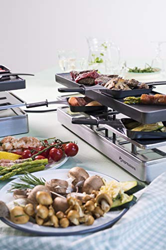 Espressions Raclette- und Gourmet-Grill „Slim“, 4 Personen, abnehmbare Grillplatte, antihaftbeschichtet – Bild 3