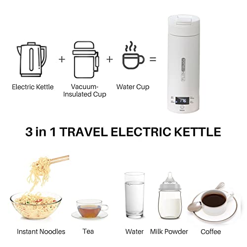 Hervidor eléctrico portátil pequeño 350ml blanco miniatura 3