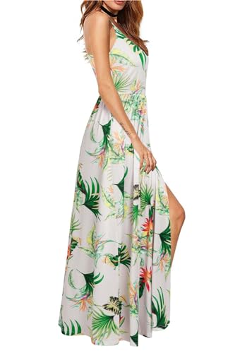Image of II ININ Women's 2025 Maxi Sundresses Summer Beach Long Wrap V-Neck Floral /Solid Casual Dress for Women