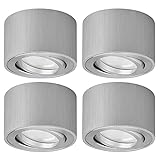 【EINFACH ZU INSTALLIEREN】-Diese Aufbau-Fassung kann als optimale Alternative für Einbau-Spots sein. Vor allem wenn nicht ausreichend Platz vorhanden ist.Dank dem 230V Anschluss benötigt man auch keinen Trafo. Höhe: 80 mm, Breite: 50 mm. Ultradünne,kompakte Größe, Platz sparen.Für 1 Stück ,Sie bitte nach ASIN: B088JZCSS9.