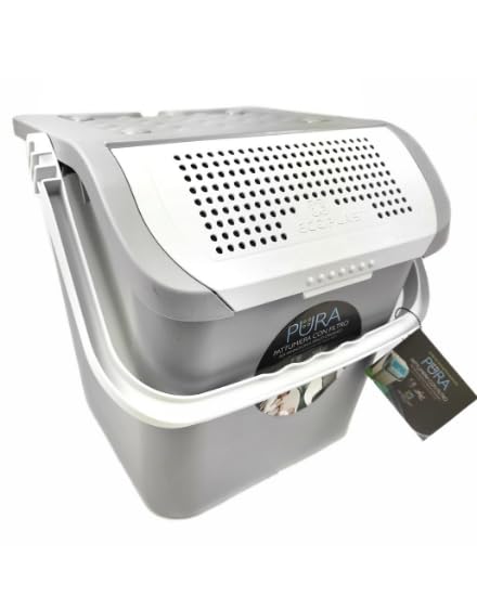 INCA Pattumiera Pura Con Filtro ai Carboni Attivi per Pannolini e Rifiuti Organici, Secchio per Rifiuti con Coperchio - Grande Capacità Neutralizza I Cattivi Odori (Ghiaccio, 28 Litri)