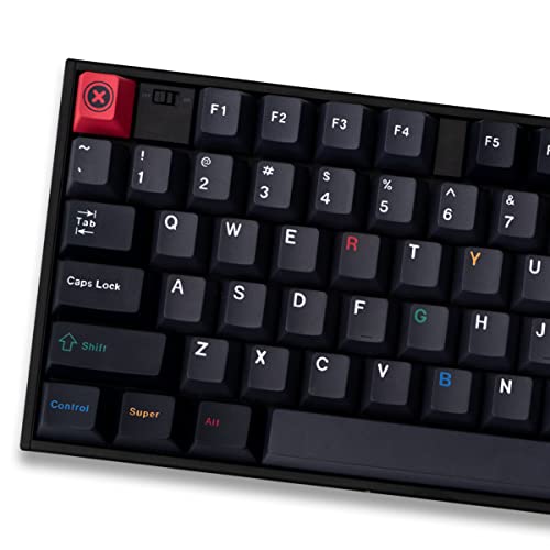 mintcaps PBT Black Gray Keycaps 153 Keys Cherry Profile Custom ISO ANSI Keyboard Keycap Set for 60% 65% 70% 75% Cherry Gateron MX Switches Mechanical Keyboards