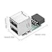 XMSJSIY USB 2.0 Motherboard Header 9pin Motherboard Type-A Adapter 9-pin Female to 2-Port USB 2.0 Converter Internal Header Adapter for Data Transmission Vertical Type - 2PCS