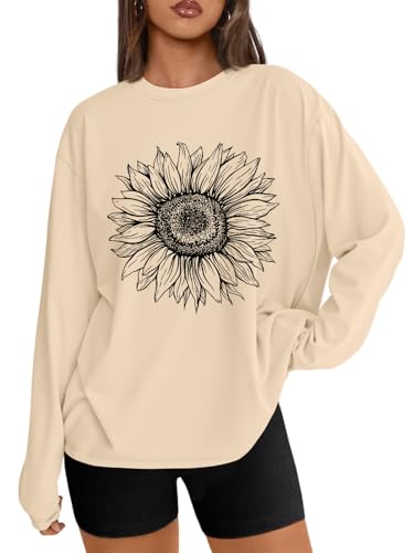 Image of Trendy Queen Womens Oversized Long Sleeve Shirts Fall Tops 2026 Basic Tees