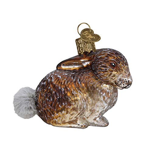 Vintage Cottontail Bunny Glass Ornament