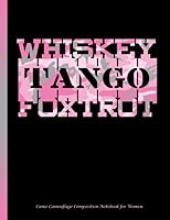 Camo Camouflage Composition Notebook for Women: Pink Whiskey Tango Foxtrot WTF Military College Ruled Book, Lined 100 pages (50 Sheets), 9 3/4 x 7 1/2 inches 172080494X Book Cover
