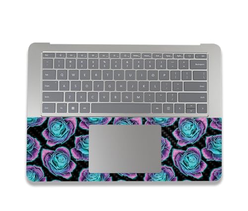 Image of MightySkins Carbon Fiber Skin Compatible with Microsoft Surface Laptop Studio 2 (2023) Full Wrap Kit - Crystalline Roses | Protective, Durable Textured Carbon Fiber Finish | Made in The USA