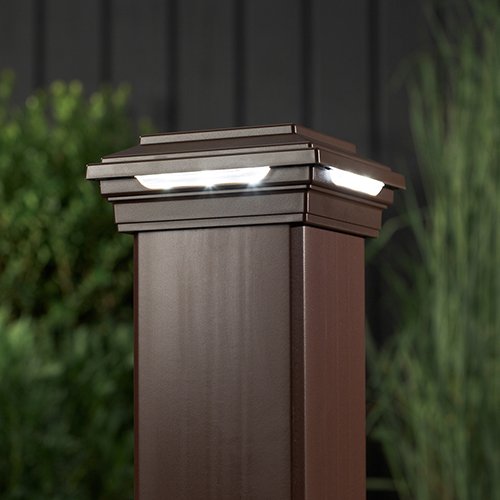 Led Post Cap Light- Square Style, Vintage Lantern, Vlsqledcap4X4C #TOP1