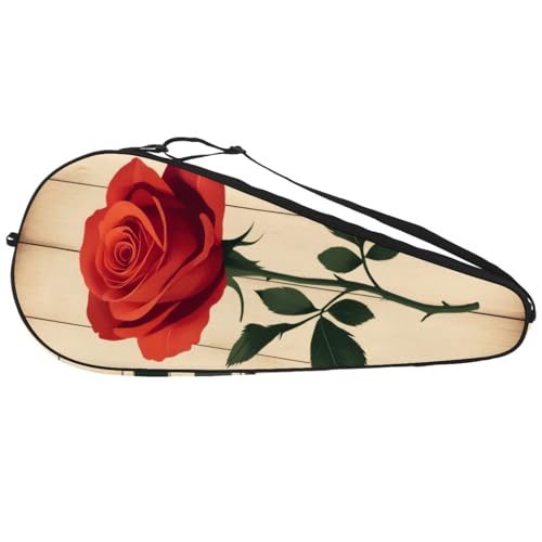 Housse de raquette de tennis en bois protectrice avec sangle ajustable amovible