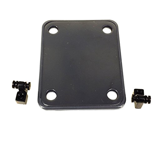 Greenten Roller String Trees String Tree Guide Retainer,4 Bolt Neck Plate Plain And Loaded Jack Socket Plate, Black #TOP2