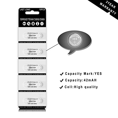 Beidongli Sr927Sw 1.5V Button Battery 395 Ag7 For Watch Battery Cell Pack Of 40【3-Year Warranty】 #TOP1