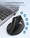Transformers Vertical Ergonomic Mouse with LED Screen & Knob Control, Rechargeable Vertical Mouse Wireless, 3-Device Connectivity (2.4G + Dual Bluetooth), Quiet Clicks, Computer Mice for PC/Mac/Laptop