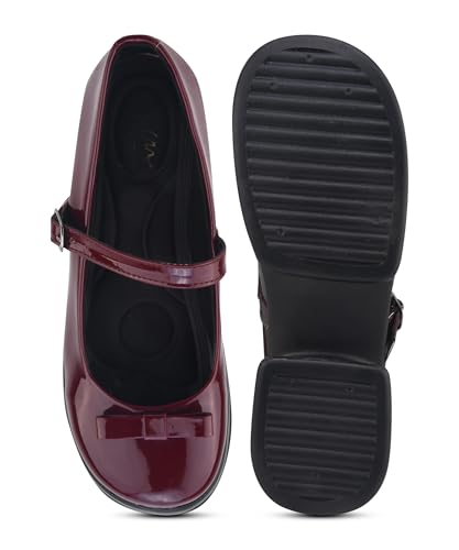 Image of JM LOOKS Elegant Single Strap Platform Mary Janes for Women Showcasing A Chic Bow Detail and Durable Block Heels