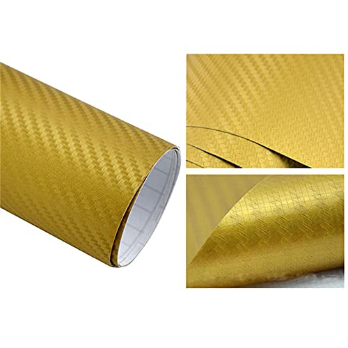 Rollo de lámina vinilo de fibra de carbono oro de alta densidad