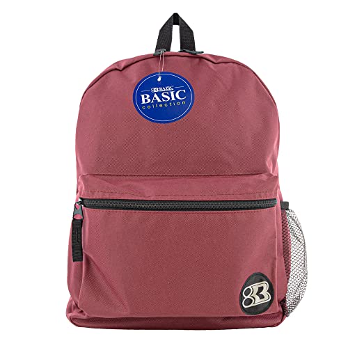BAZIC 1039 Basic Backpack, Burgundy, 16