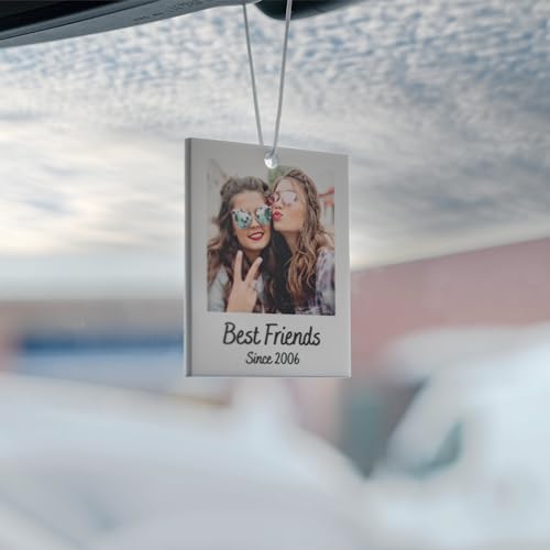 So Bespoke Personalised Photo Car Ornament Hanging Car Polaroid Any Image Driving Test Pass Gift Idea First Car Charm Gift - Image 3