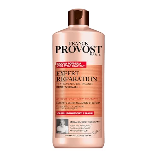 Franck Provost, Expert Reparation, Balsamo Professionale Per Capelli Danneggiati, Effetto Riparatore, Con Estratto di Moringa e Olio di Jojoba, 450 ml
