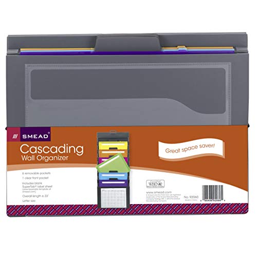 Smead-Cascading-Wall-Organizer-6-Pockets-Letter-Size-GrayBright-92060