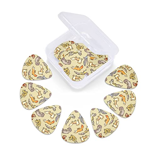 Lot de 12 médiators fins et épais en forme de léopard pour guitare électrique et acoustique - Les Beatles, Paul McCartney, John Lennon, RIngo Starr, George Harrison Lot de 12 médiators fins et épais en forme de léopard pour guitare électrique et acoustique – Image 7