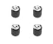 Panda Bear Tire Rim Wheel Aluminum Valve Stem Caps - Black Color