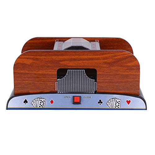 Mélangeur de cartes électrique automatique en bois pour poker et bridge