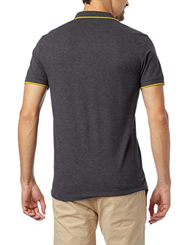 Camisa Polo com Zíper, Aramis, Masculino, Grafite Mescla/Amarelo, XGG
