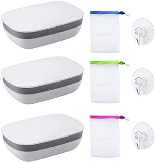 LumenTY 3 PcsTravel Soap Box Case Plastic Soap Dish with Lid Soap Holder Travel Soap Holder Case Portable Soap Box Plastic Soap Box Container for Travel Hiking Family Bathroom School Gym