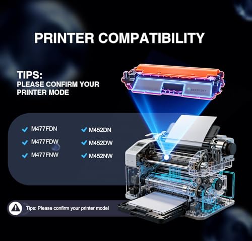 Image of 410A Black Toner Cartridges with Chip Replacement for HP 410A 410X Toner Color Laser Jet Pro MFP M477fnw Toner M477fdw M477fdn M452dn M452nw M477 M377 Printer 2 Pack