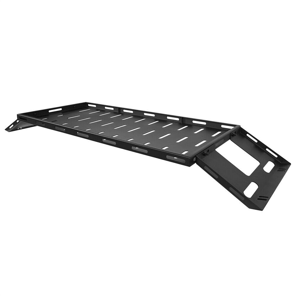 Steel Interior Cargo Rack Shelf Black Trunk Steel Cargo Carrier Shelf Rack fit 07-23 Jeep Wrangler JK JL 4-Dr Hardtop