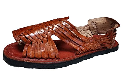 Genuine Leather Men Huarache Pachuco Color Chedron Mexican Sandals