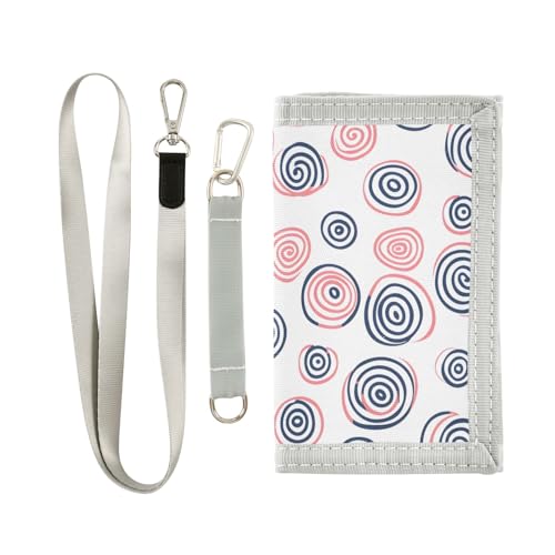 ALAZA Kids Wallets for Boys Girls Toddler Trifold Wallet Children Small Swirl Doodle with Zipper Coin Pocket