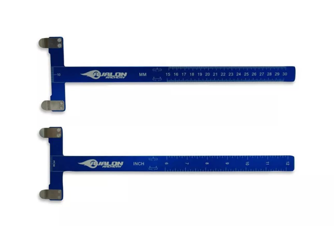 Avalon bow tuning tiller gauge. Blue