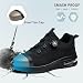 Imagen de Zapatos de Seguridad para Hombre Mujer Zapatillas de Trabajo Ligero Comodo Calzado de Seguridad con Punta de Acero Transpirable Antideslizante Zapatillas Deportivas Negro 46 EU