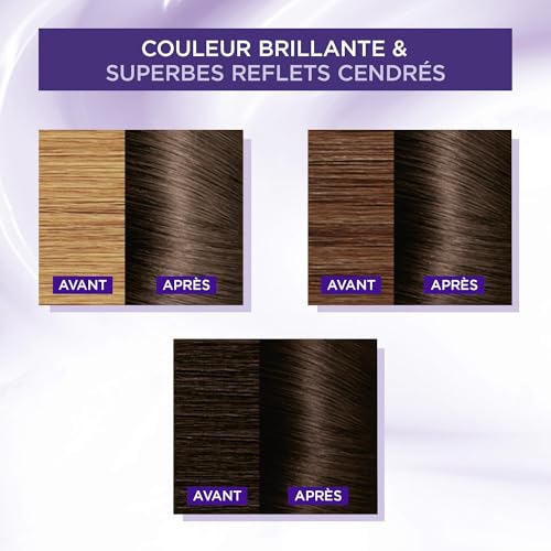 Coloration 6.11 Blond Ultra Cendré Triple Soin Anti reflets Jaunes Excellence 'oreal Paris La Boîte - vue 4