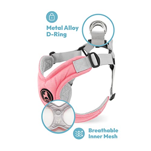 Gooby Memory Foam Step In Harness - Pink, X-Large - No Pull Small Dog Harness Patented Choke-Free X Frame - Perfect On The Go Dog Harness For Medium Dogs No Pull Or Small Dogs #TOP3