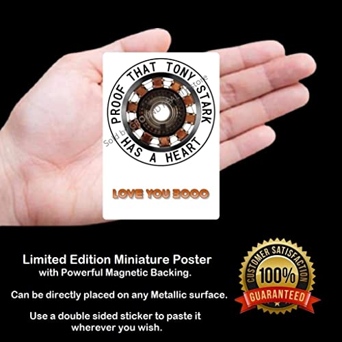 Image of LADY HAWK Iron Man Arc Reactor Poster Miniature Picture with magnetic backing. A Memorable Gift for all his fans. Directly sticks to any Metal Surface. Size 10x7cms Ironman Poster Mini Series (AV12)