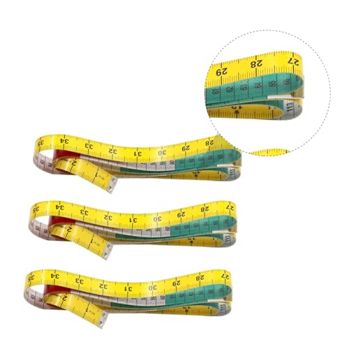 Set de 3 cintas métricas flexibles portátiles retráctiles miniatura 5