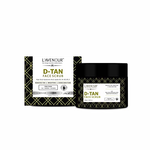 Image of L'avenour D-Tan Face Scrub For Deep Exfoliation, Remove Tan, Blackhead & Dead Skin Remover 200gm