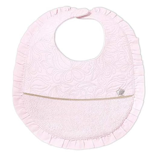 Baberos marca Tartine Et Chocolat. Modelo Bavoir Taille 1 Délicatesse Rose Pâle Tartine et Chocolat