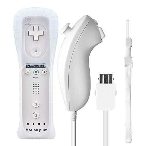 Controle Nintendo Wii Remote Plus + Nunchuck Branco Wii U