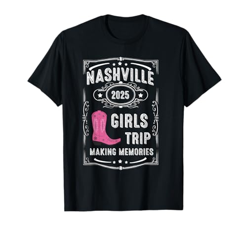 Nashville Girls Trip 2025 Matching Group Bachelorette Party T-Shirt