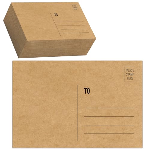 Cartes postales vierges kraft pour vos invitations de mariage et remerciements