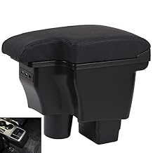 YJYWZH Double Layer Armrest Box for Mazda CX-3 2015-2018 Car Interior Storage Center Console with 3 USB Port Black Black with Black Thread