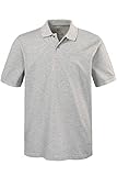 Bequeme JP1880-Passform JP 1880 Herren große Größen bis 8XL, Poloshirt, Oberteil, Knopfleiste, Hemdkragen, Pique, grau-Melange 4XL 702560 12-4XL