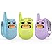QNIGLO Walkie Talkie Bambini USB Ricaricabili, Ricaricabile Walkie Talkies 3 pezzi Ragazze Giocattolo Regalo, FM Walkie-Talkie 3 Radio Bambini Lungo Raggio con Occhi LED Cinturino Orologio Cordino
