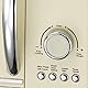 MELISSA 16330128 Retro Mikrowelle/1000 Watt/23 Liter Garraum,Design Mikrowelle mit Grill/Creme Farben