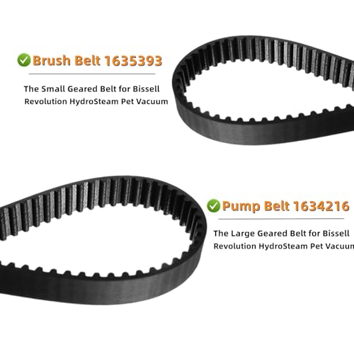 Image of JEDELEOS Replacement Belt Set for Bissell 3432 3746 3428 34249 3513 Revolution HydroSteam Pet Carpet Vacuum Cleaner Replace Parts 1635393 1634216 and 1634219 (Pack of 3)
