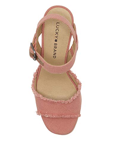 Lucky Brand Womens Mindra Espadrille Wedge Sandal, Coral, 6.5 Us #TOP6